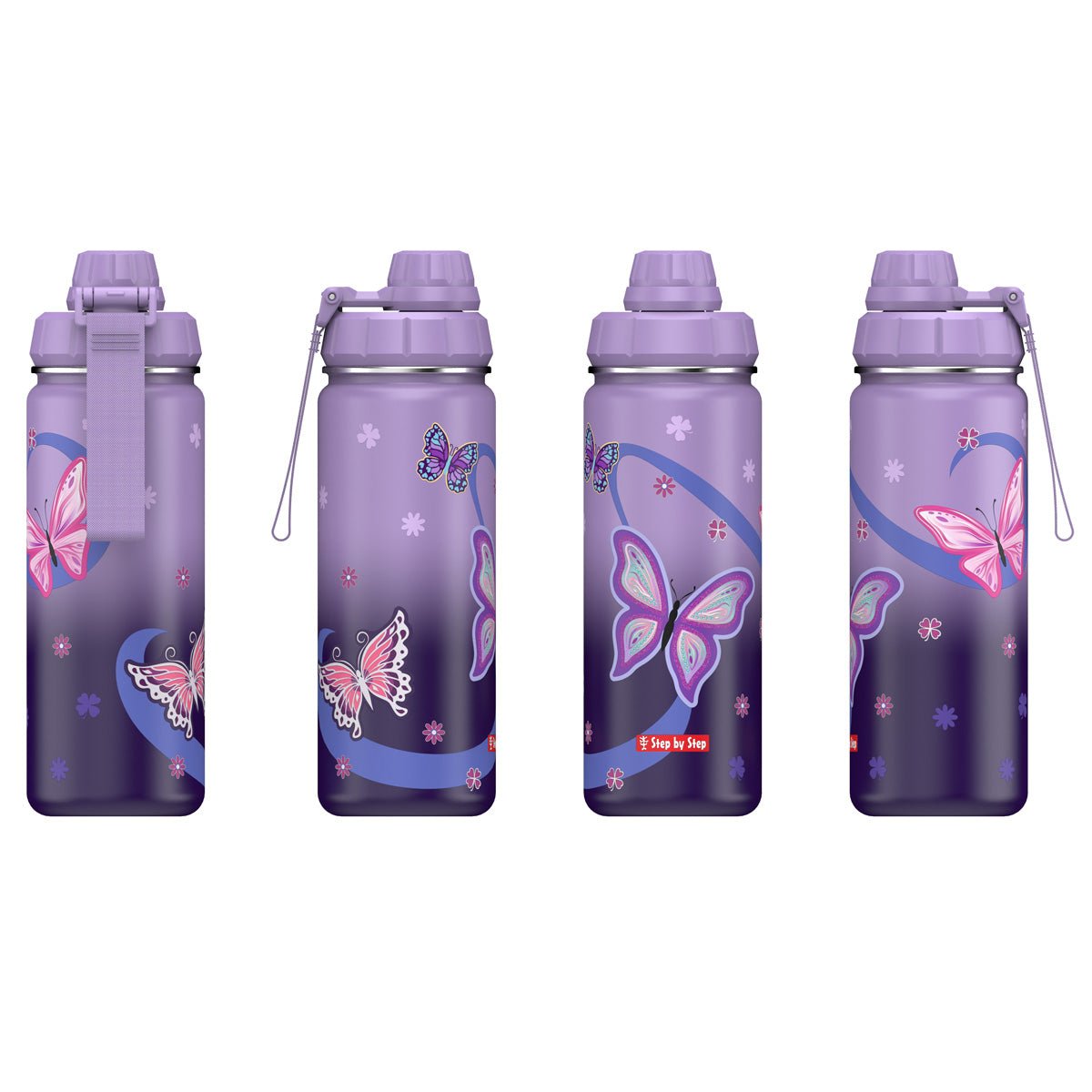 Edelstahl Trinkflasche, Sweet Butterfly 0,5 l