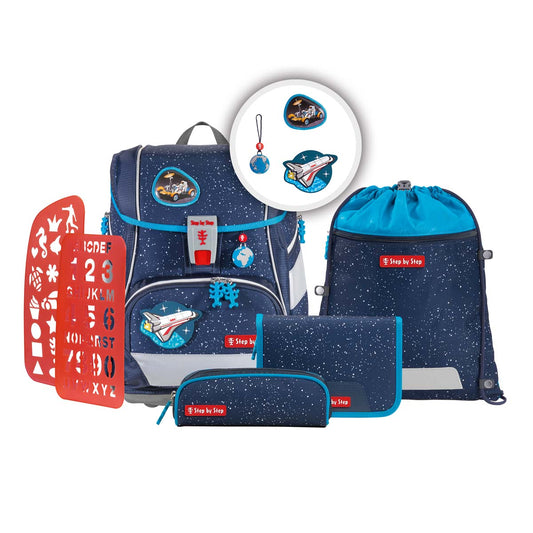 Schulranzen-Set 2IN1 PLUS Sky Rocket Rico 6-teilig