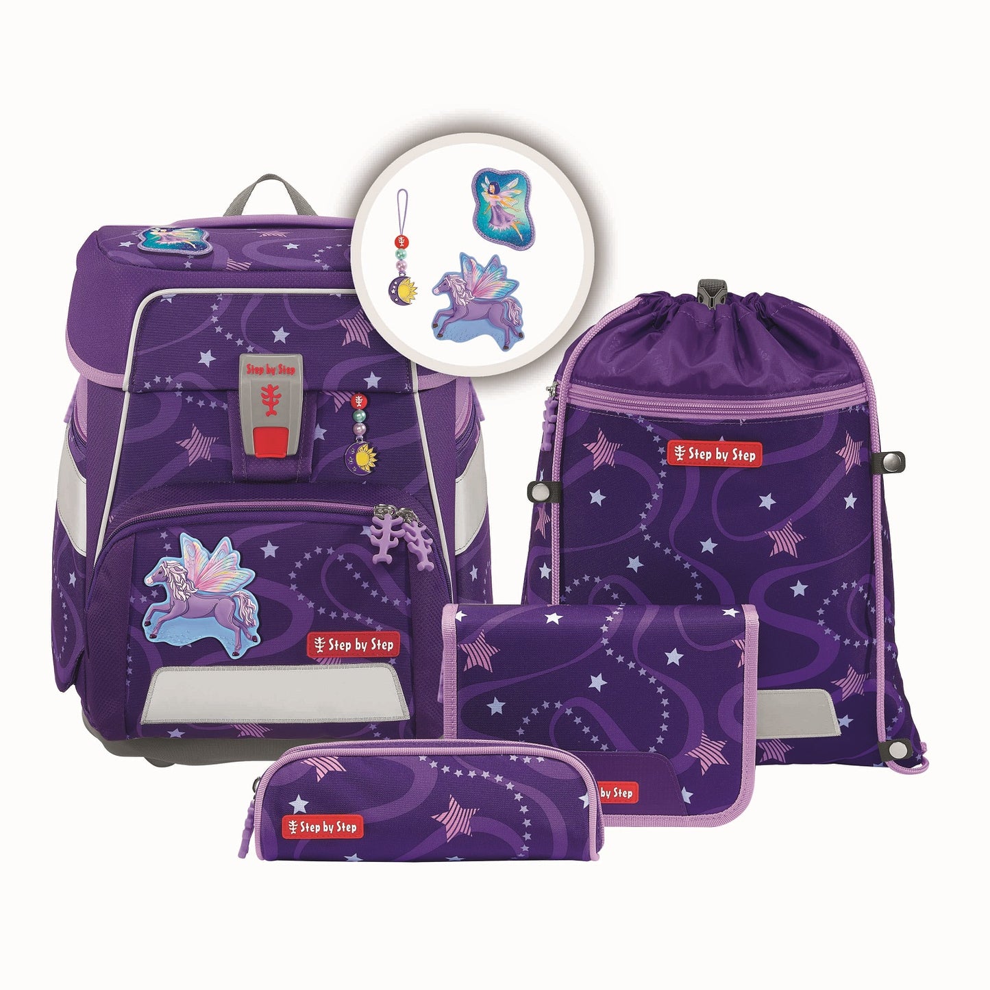 Schulranzen-Set SPACE Pegasus Emily 5-teilig