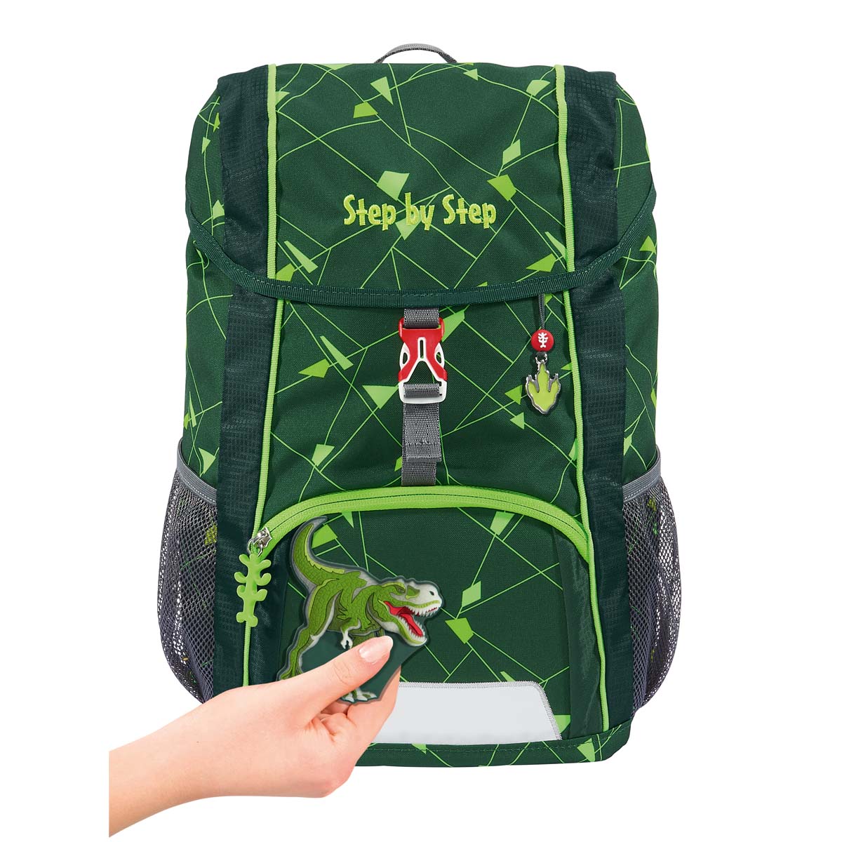 Kinderrucksack, KID SHINE Dino Night Tyro 3-teilig, 13 l