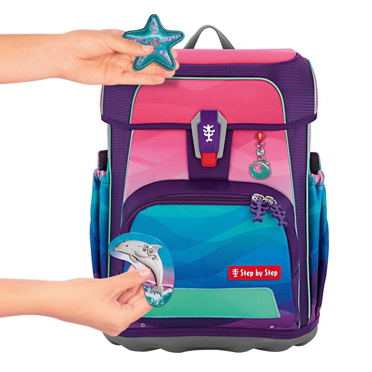 Schulranzen-Set CLOUD OCEAN Dolphin Lana 5-teilig