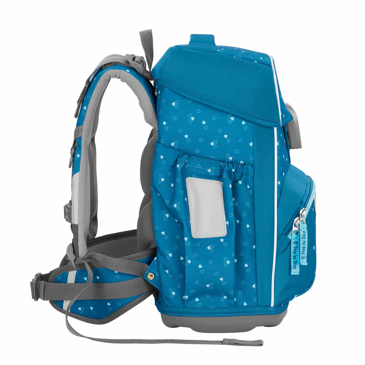 Schulranzen-Set BASIS Blue Hearts 4-teilig