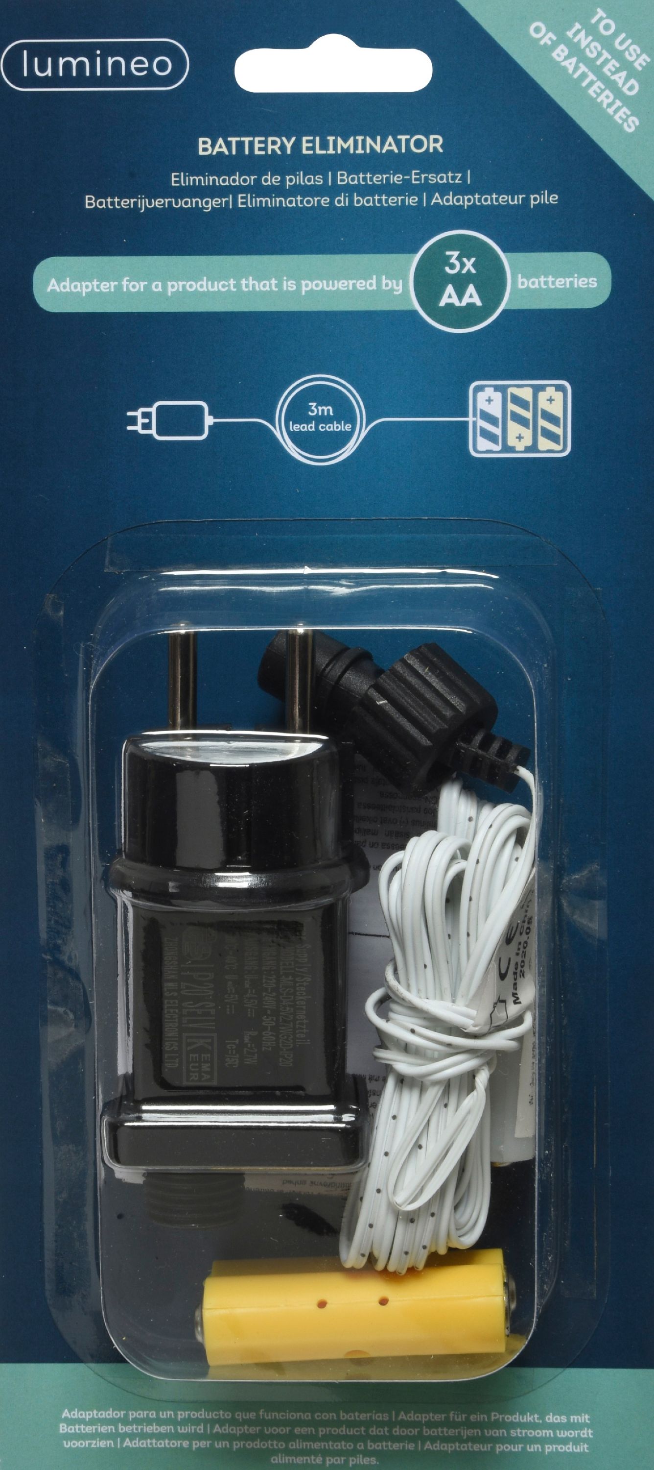 Batterie-Ersatz 3 x AA, Batterie Eliminator