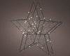 Metall-Stern schwarz 30 LED, 30 x 29 cm, warm weiß, batteriebetrieben