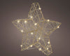 Metall-Stern Gold 30 LED, 30 x 30 cm, warm weiß, batteriebetrieben