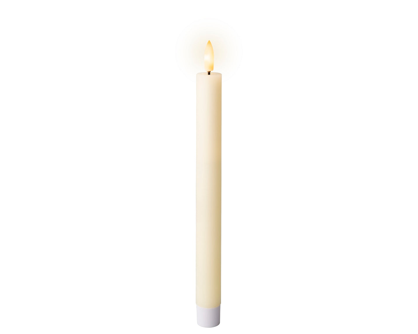 LED Spitzkerzen, 2er-Set Creme, warm weiß, 6h-Timer