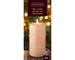 LED Wachskerze Hell Rose 15 x 7 cm, batteriebetrieben