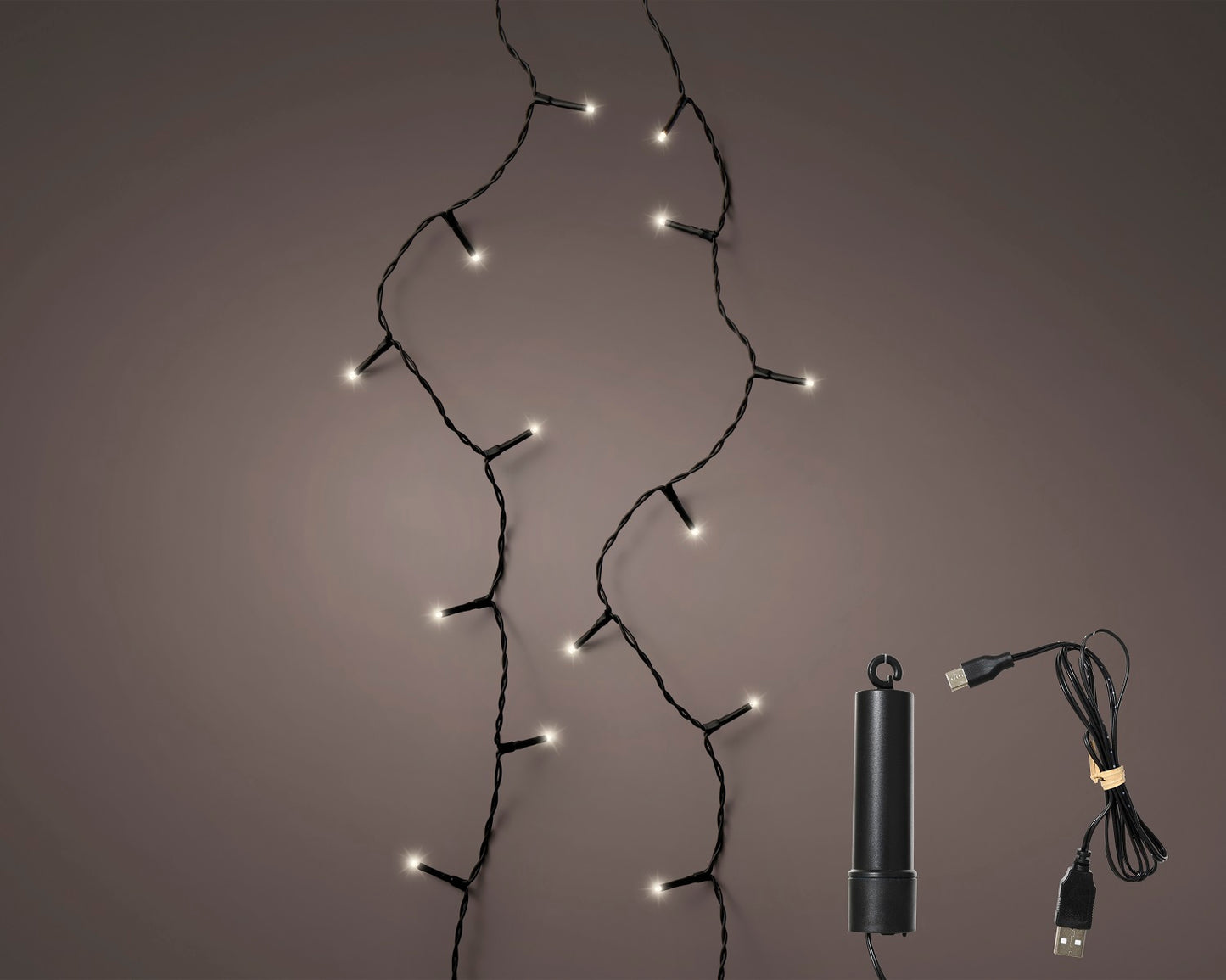 Lichterkette BASIC Twinkle, 200 LED 15 m, warm weiß, mit USB