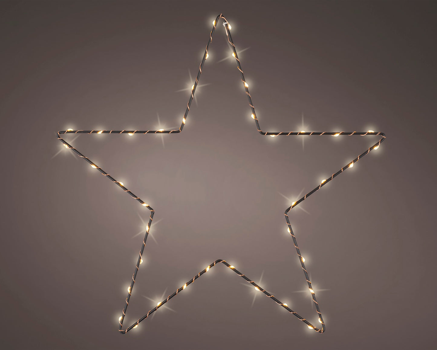 LED Metall-Stern 40 LED 38 cm klassisch warm