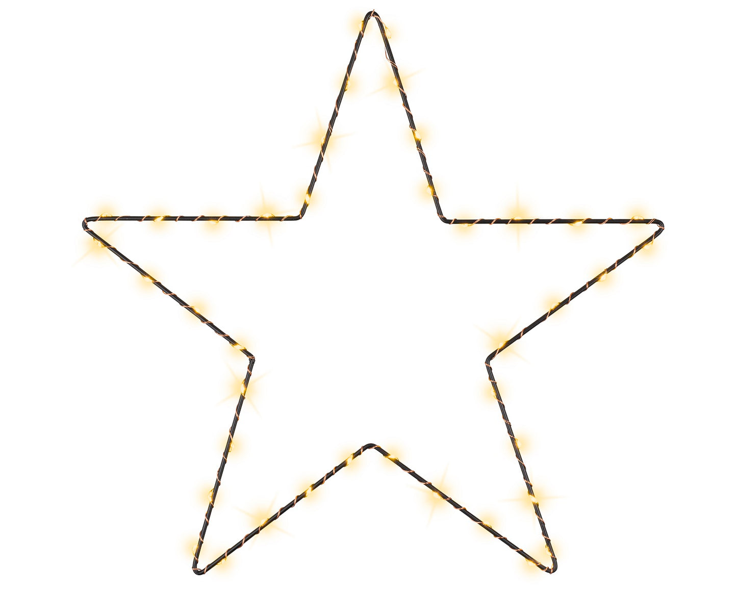 LED Metall-Stern 40 LED 38 cm klassisch warm