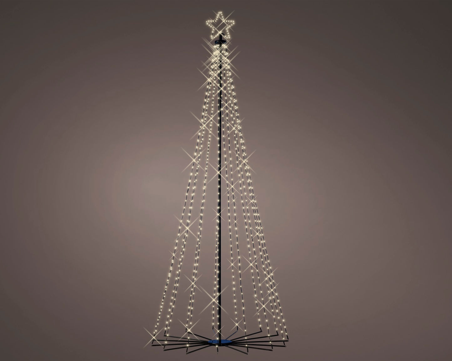 LED Metall-Baum 706 LED 240 cm Schwarz, warm weiß
