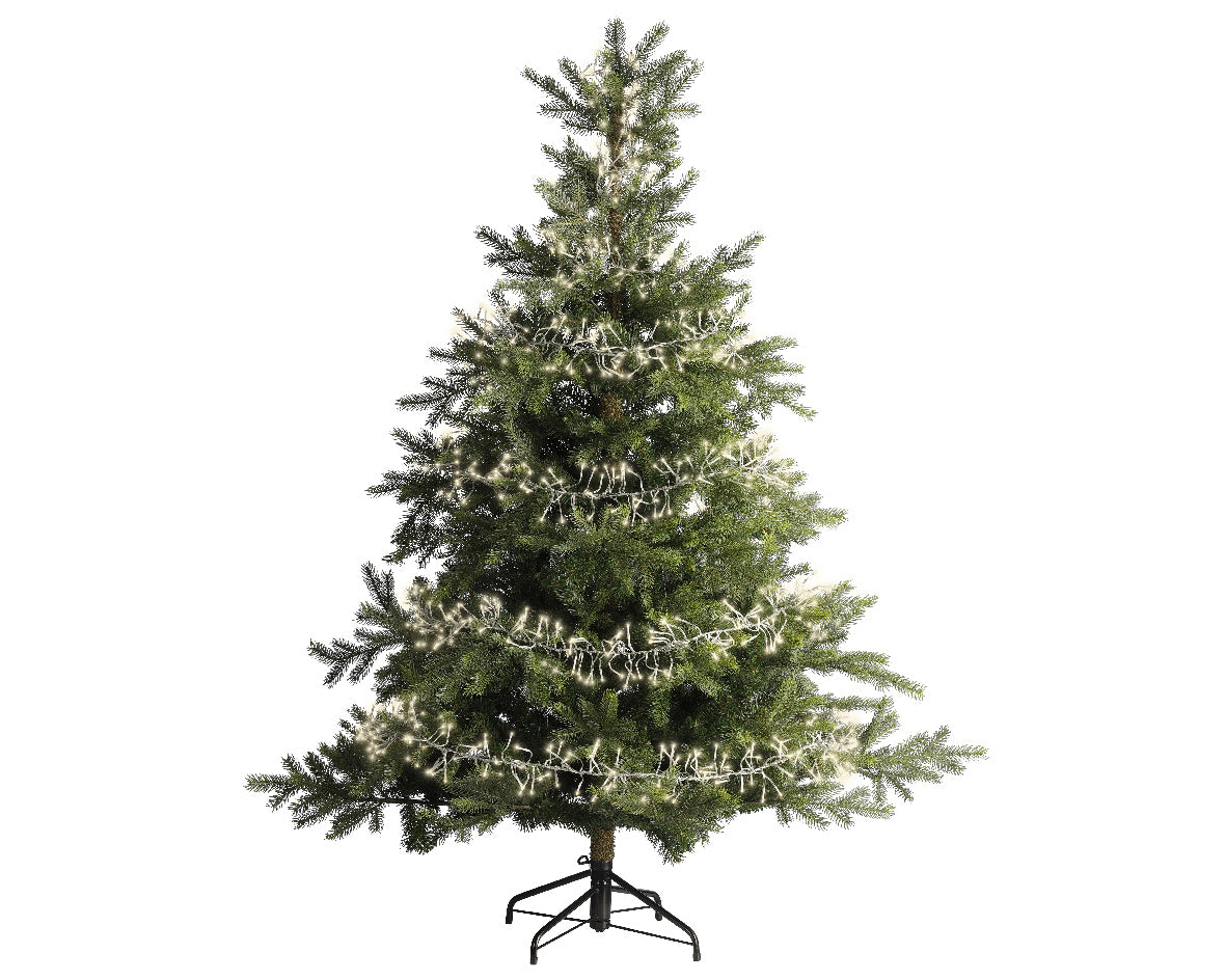 Lichterkette CLUSTER 768 LED 7 m warm weiß, transparentes Kabel
