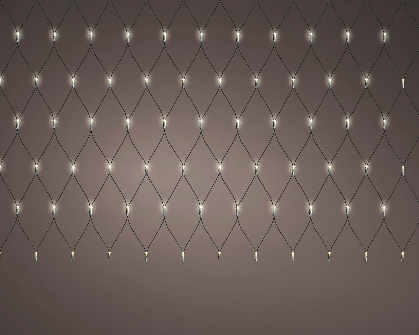 Netzbeleuchtung 384 LED 3 x 3 m warm weiß, schwarzes Kabel