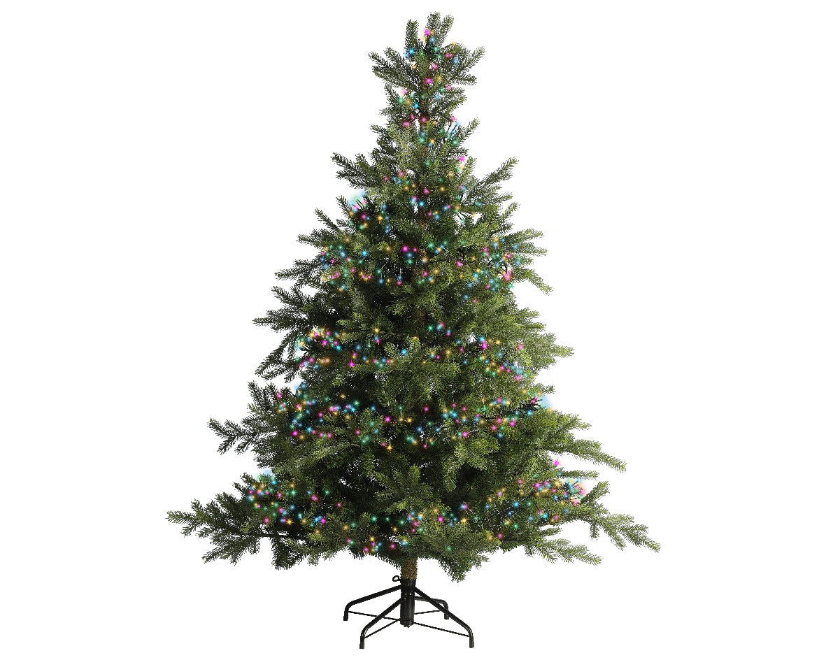 Lichterkette CLUSTER TWINKLE 1128 LED 10,5 m BUNT, schwarzes Kabel