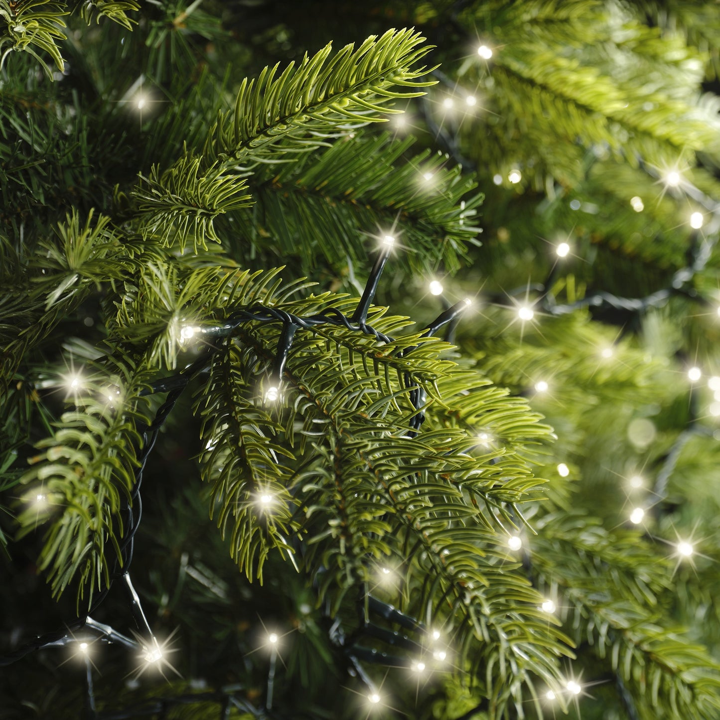 Lichterkette COMPACT TWINKLE 500 LED 11 m warm weiß, grünes Kabel
