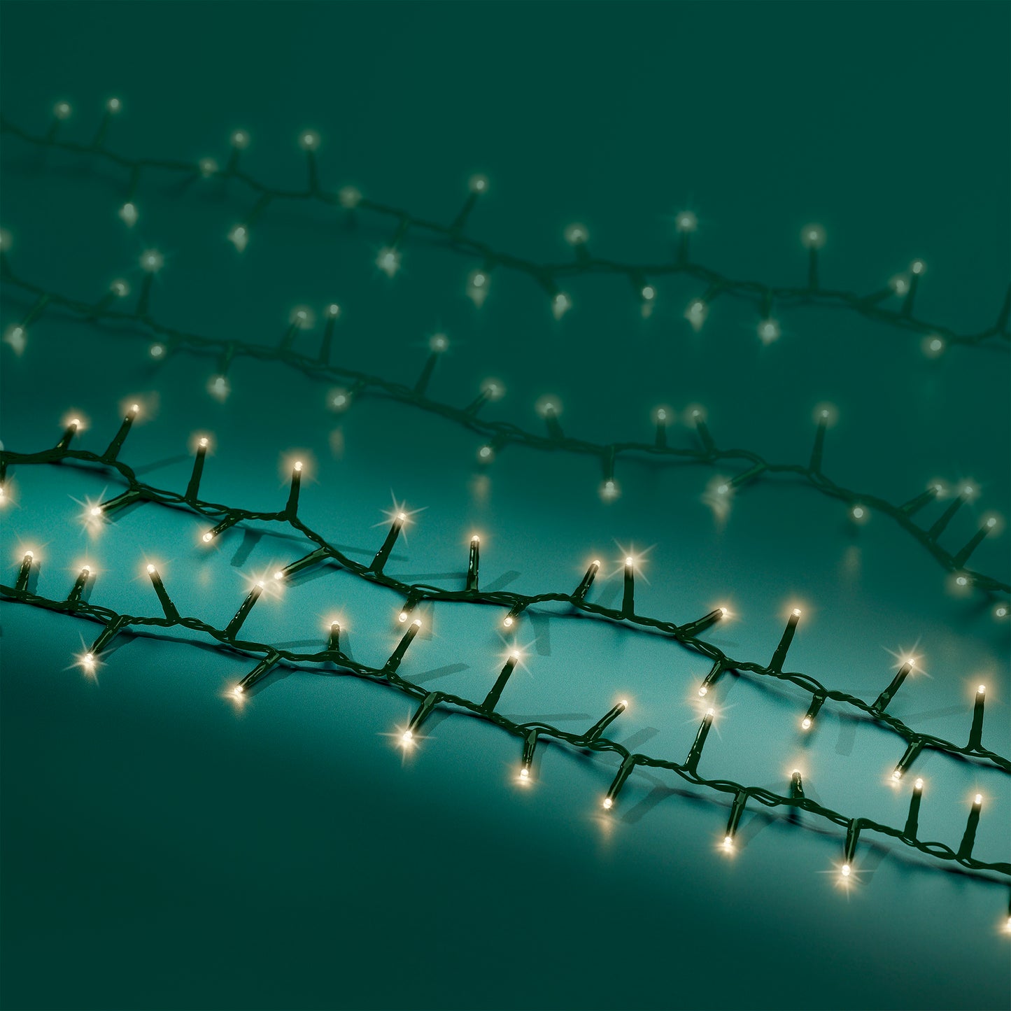 Lichterkette COMPACT TWINKLE 1500 LED 34 m warm weiß, grünes Kabel