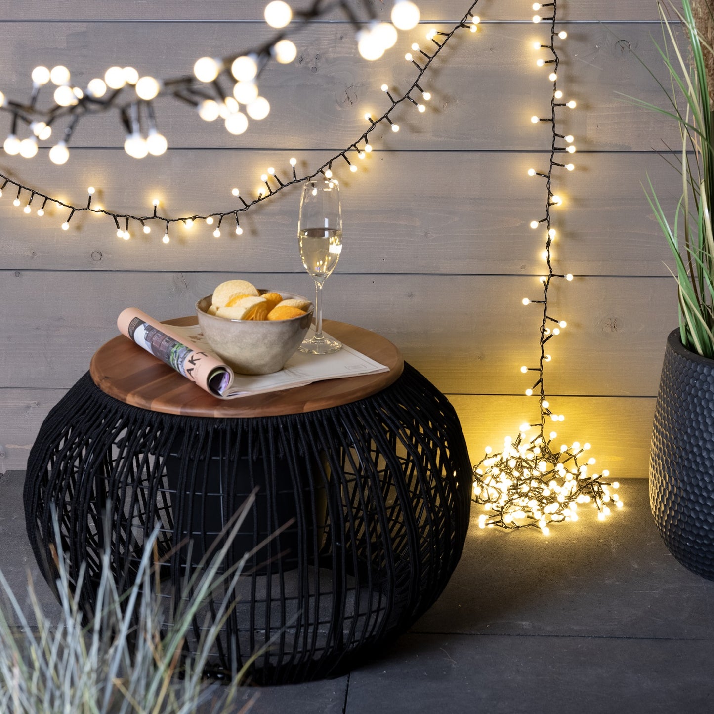 Lichterkette CHERRY Compact Twinkle 350 LED 7,5 m warm weiß, schwarzes Kabel