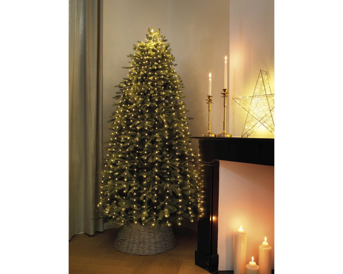 Lichterkette TREE LIGHTS 408 LED 1,8 m warm weiß, grüner Draht
