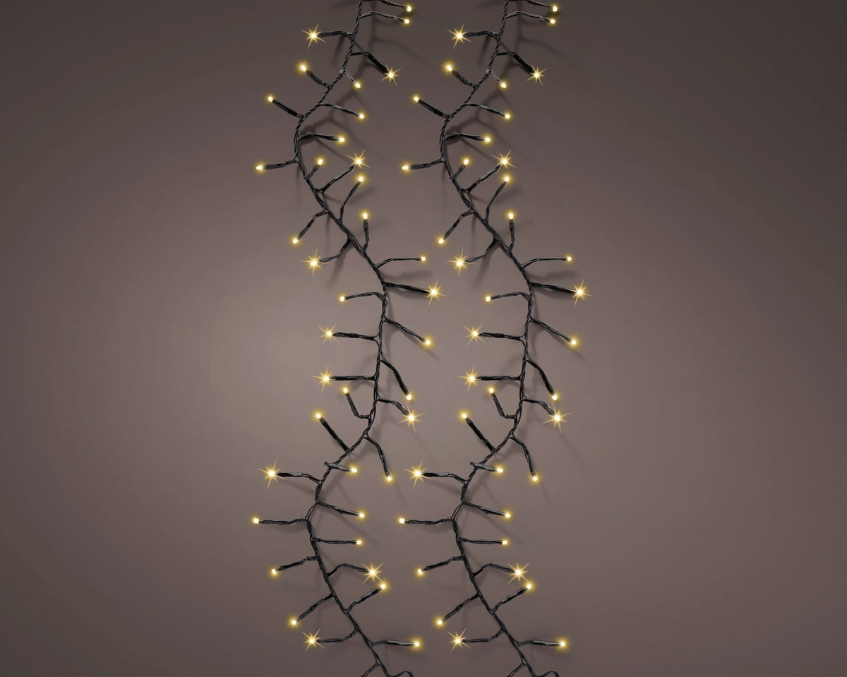 B-Ware Lichterkette EXCELLENT TWINKLE 648 LED 10 m Soft Gold, schwarzes Kabel
