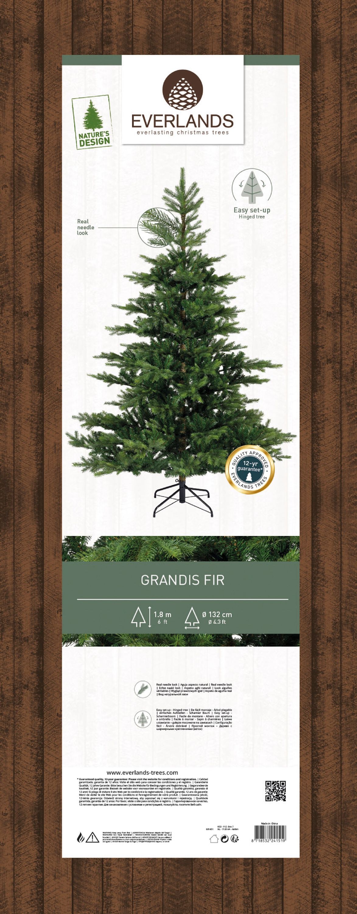 Künstlicher Weihnachtsbaum GRANDIS FIR 180 cm