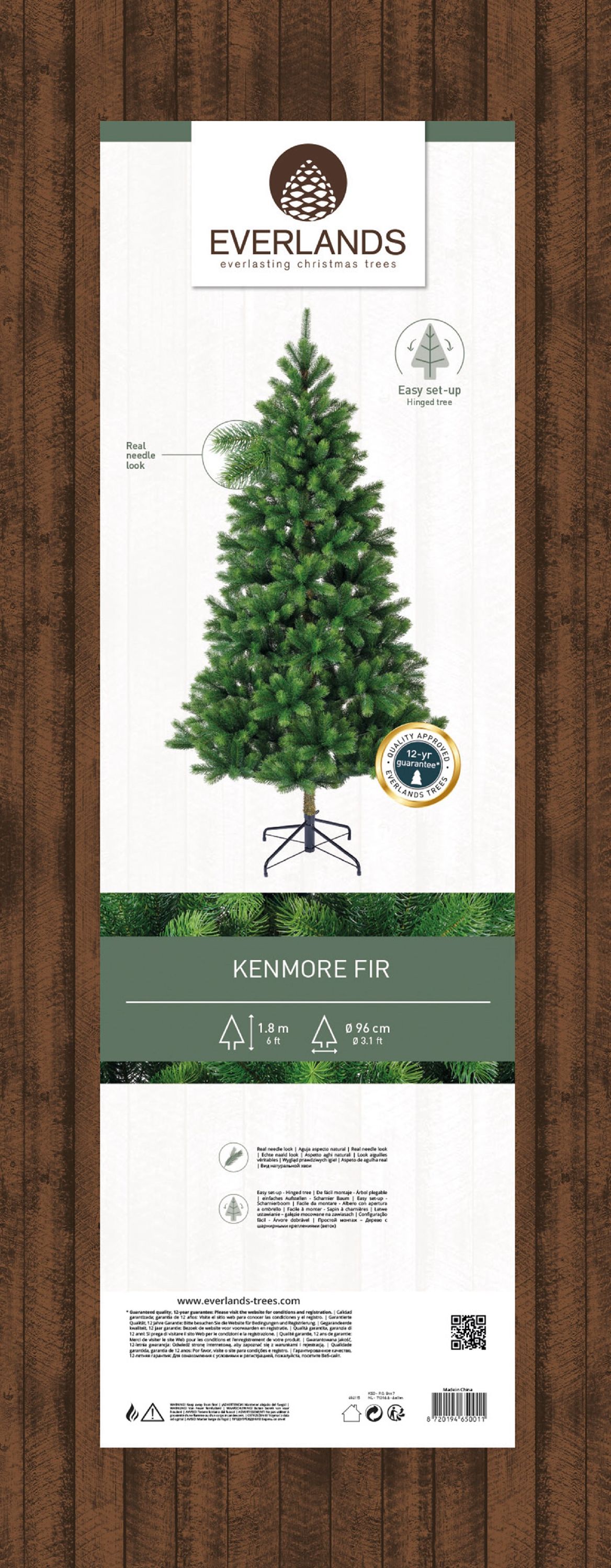 Künstlicher Weihnachtsbaum KENNMORE FIR 180 cm