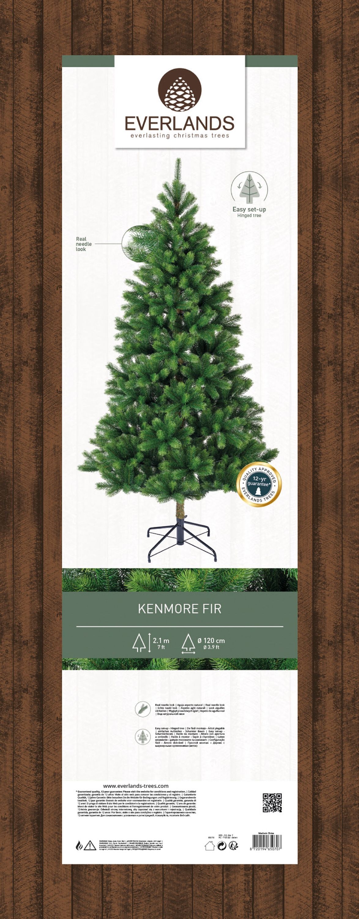 Künstlicher Weihnachtsbaum Kenmore Fir grün 210 cm