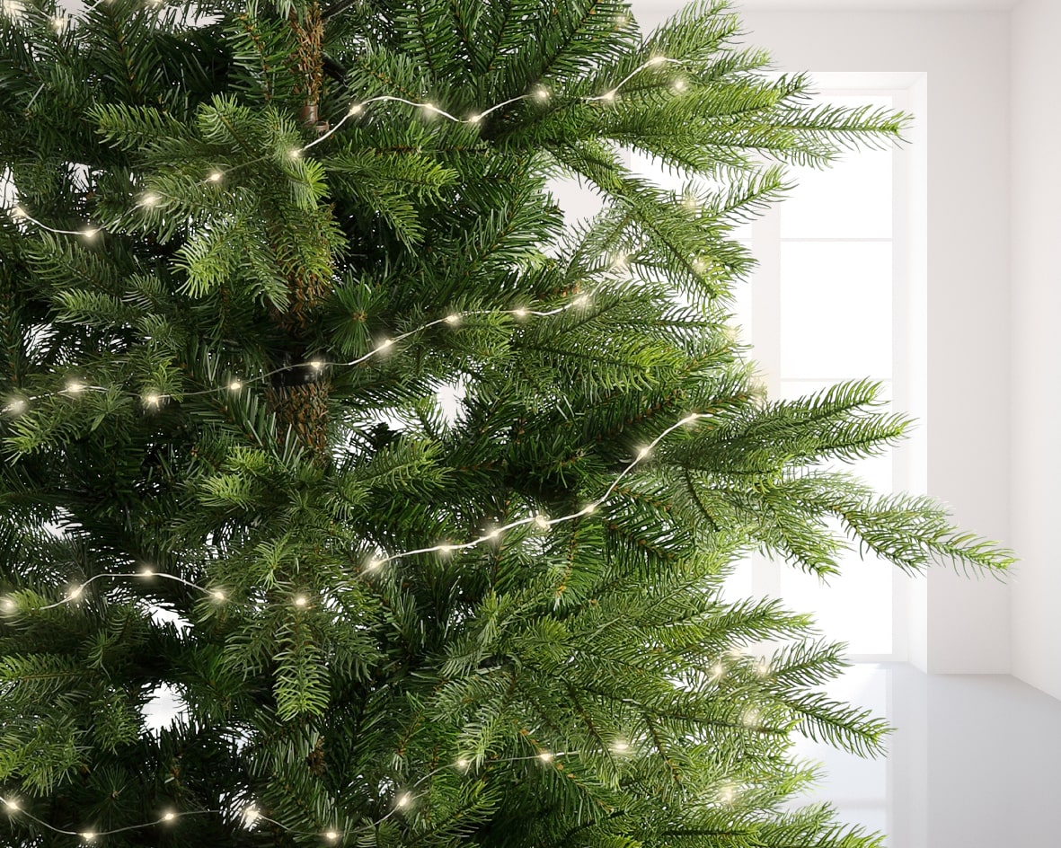 Lichterkette STRING LIGHTS 240 LED 12 m warm weiß, Silberdraht