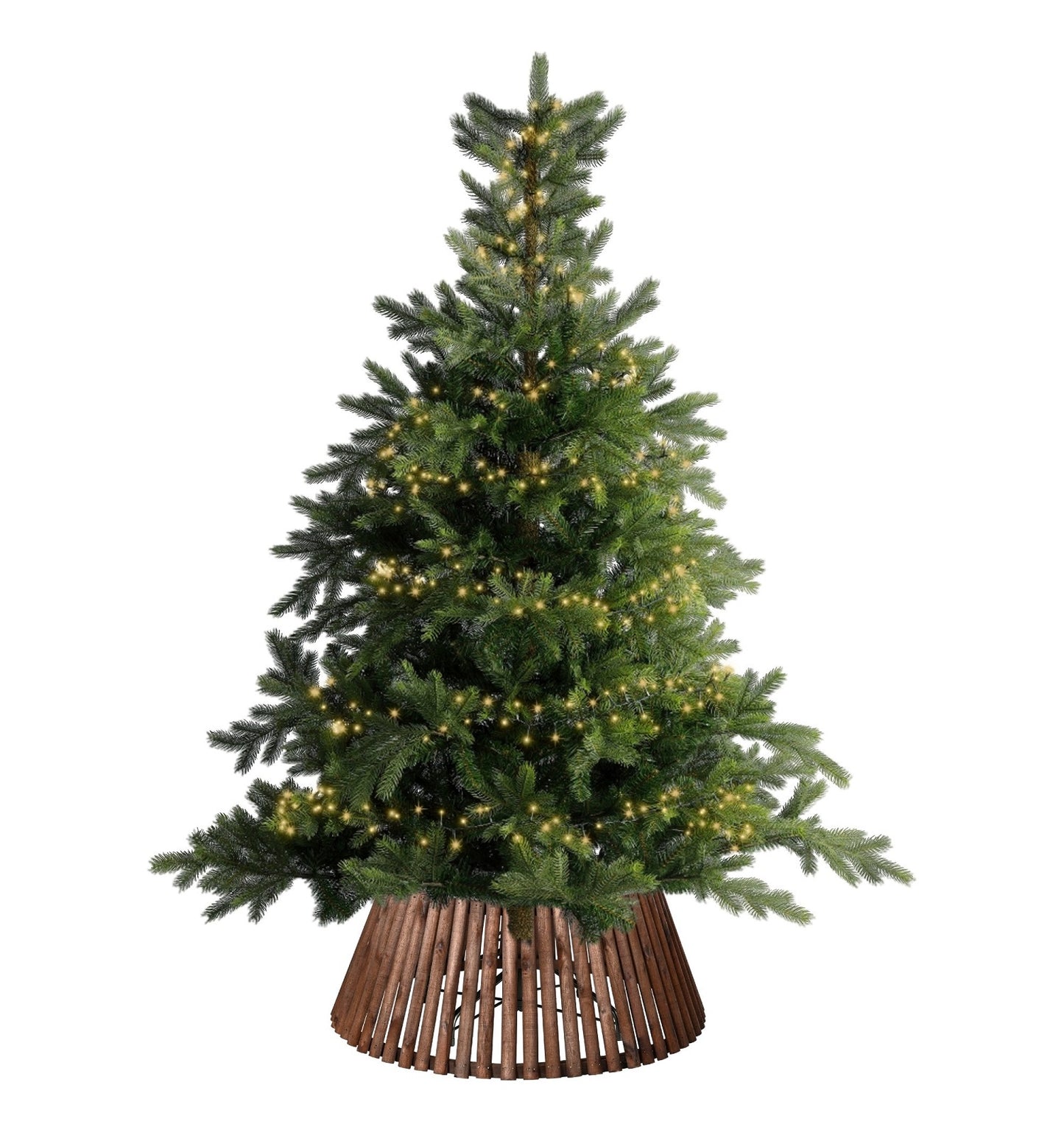 Holz-Baumring Braun, Weihnachtsbaum, H: 25 cm / Ø: 57 cm