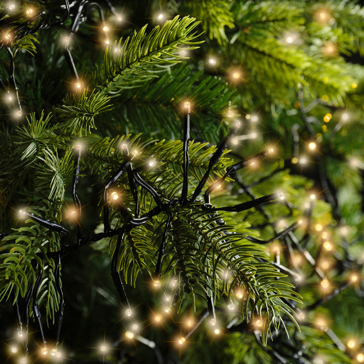 Lichterkette Cluster 3000 LED 28 m, 2-farbig: warm weiß / klassisch warm