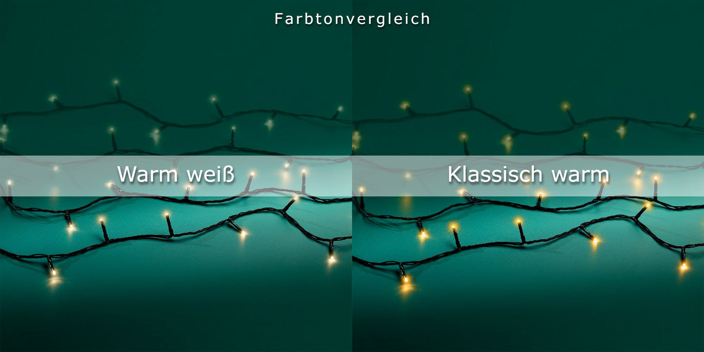 Lichterkette BASIC 480 LED 36 m klassisch warm, schwarzes Kabel