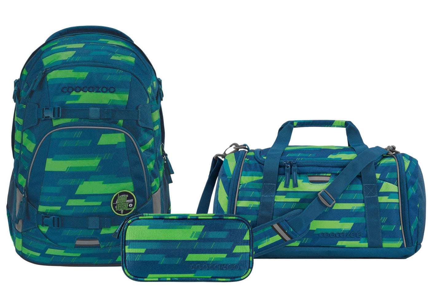 Schulrucksack-Set MATE Lime Stripe 3-teilig