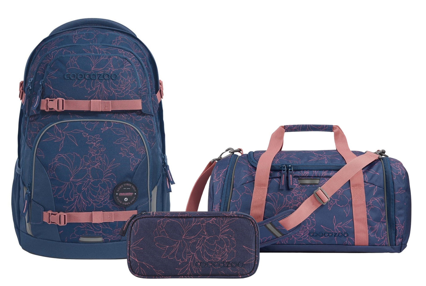 Schulrucksack-Set PORTER Sweet Rose 3-teilig