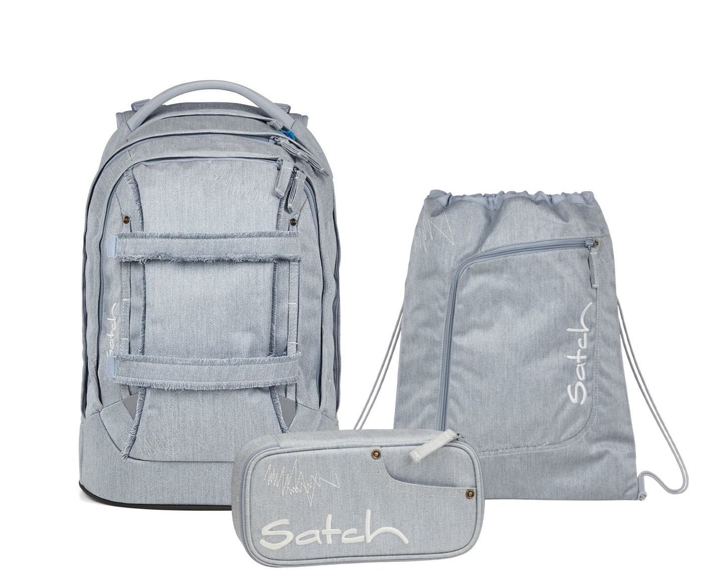 Schulrucksack-Set PACK Washed Blue 3-teilig, Kollektion 2025