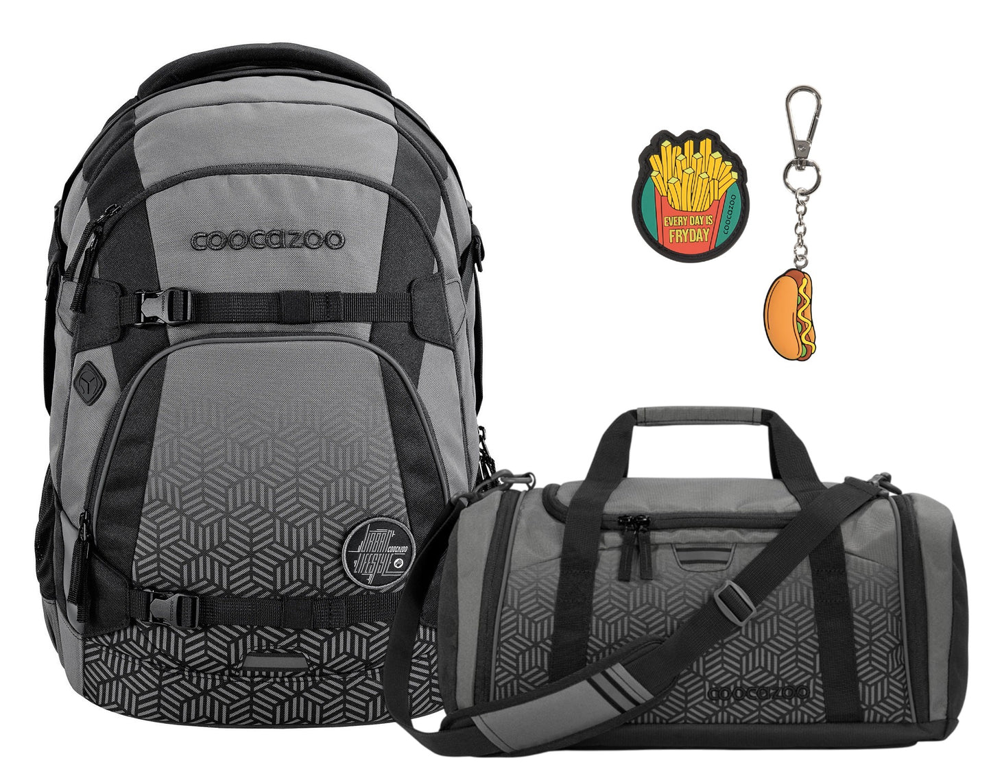 Schulrucksack-Set MATE Black Carbon 3-teilig