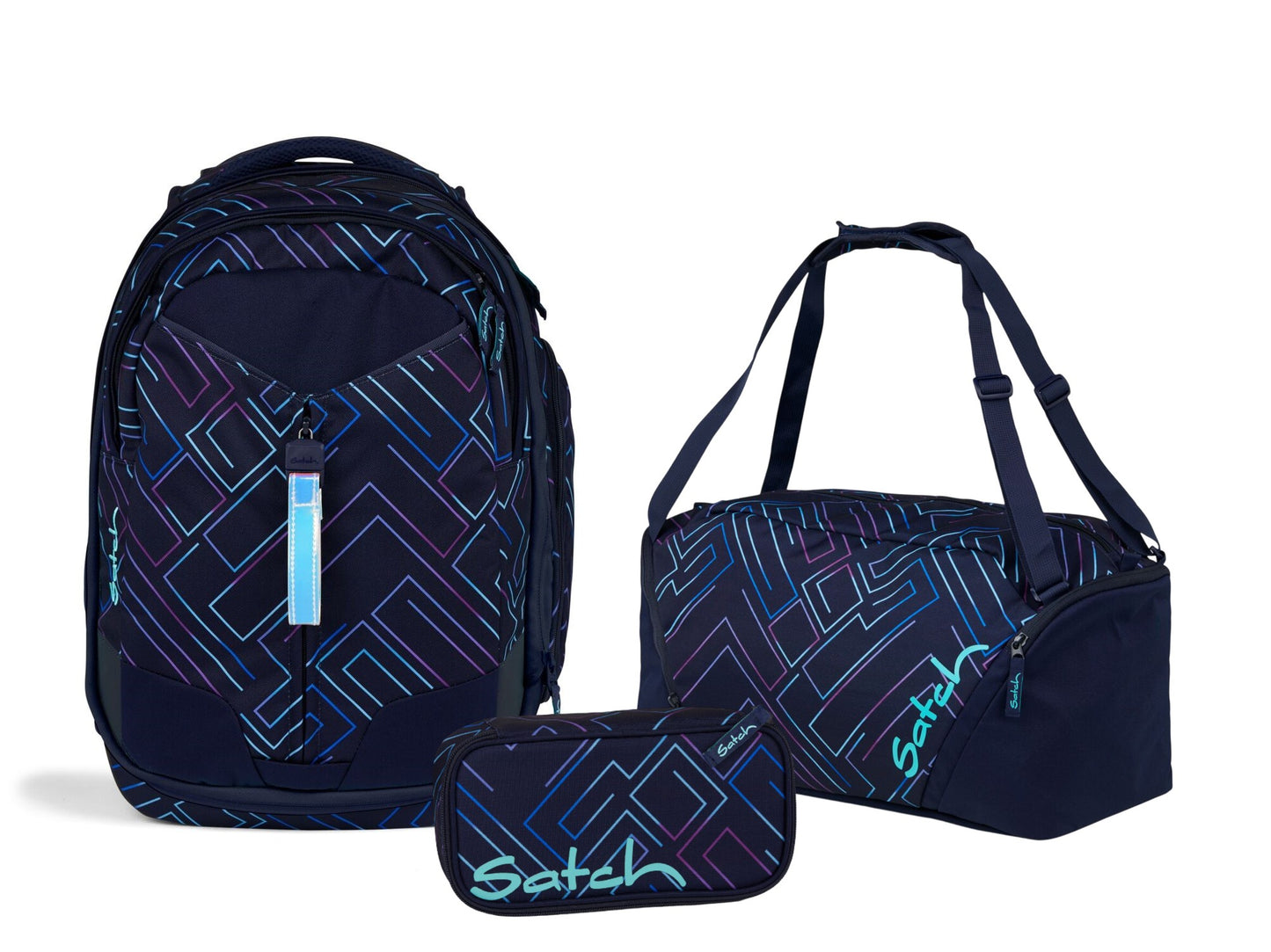 Schulrucksack-Set MATCH Purple Laser 3-teilig, Kollektion 2025