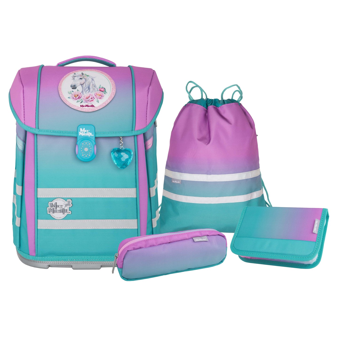 Schulranzen-Set PERFECTO, GRADIENT BLUEBERRY 5-teilig