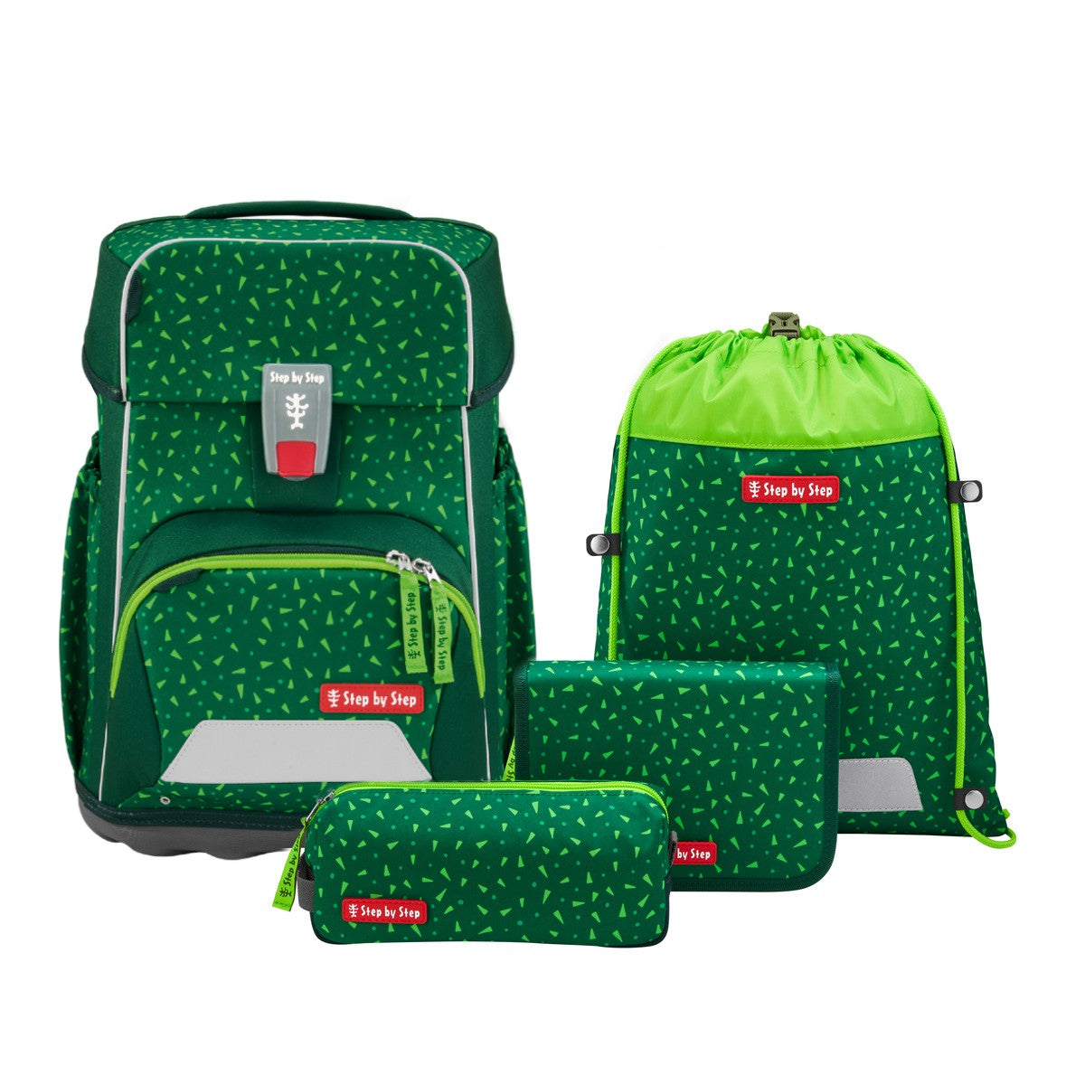 Schulranzen-Set BASIS, Green Graphics 4-teilig