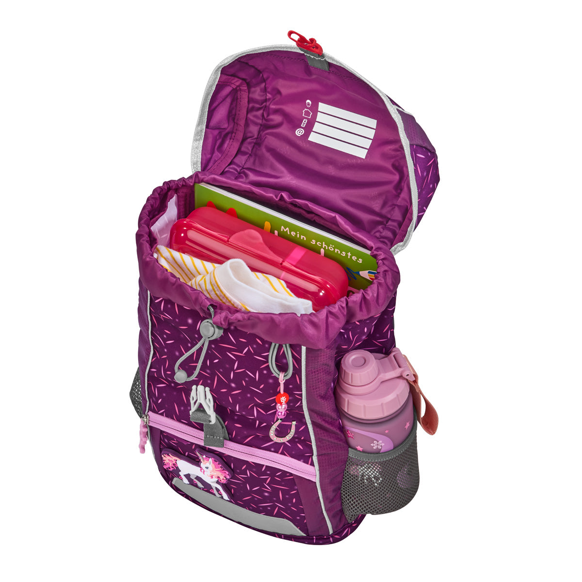Kinderrucksack, KID Pretty Unicorn Nuala 3-teilig, 13 l