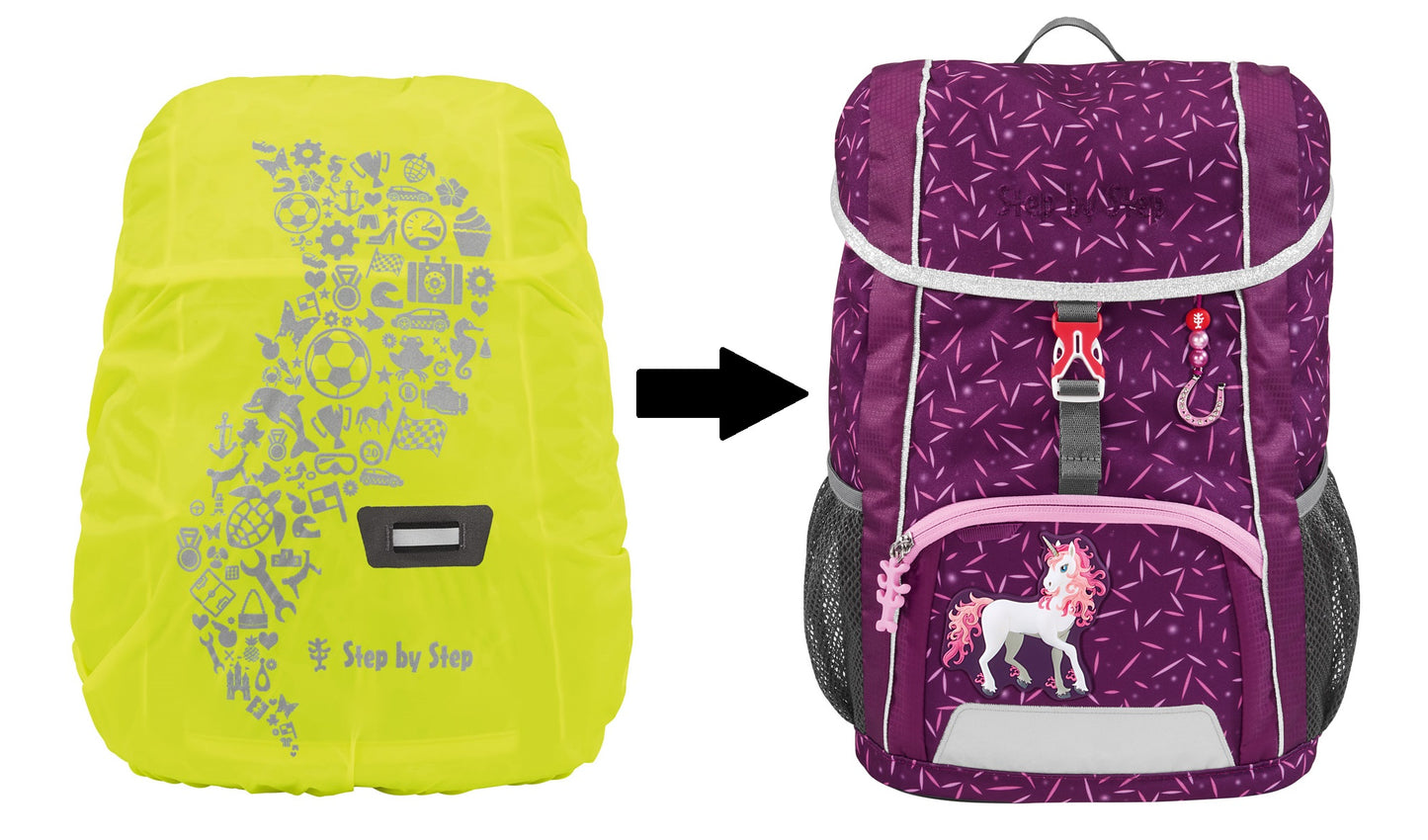 Regenhülle Small, Neon Gelb, für KID Rucksack