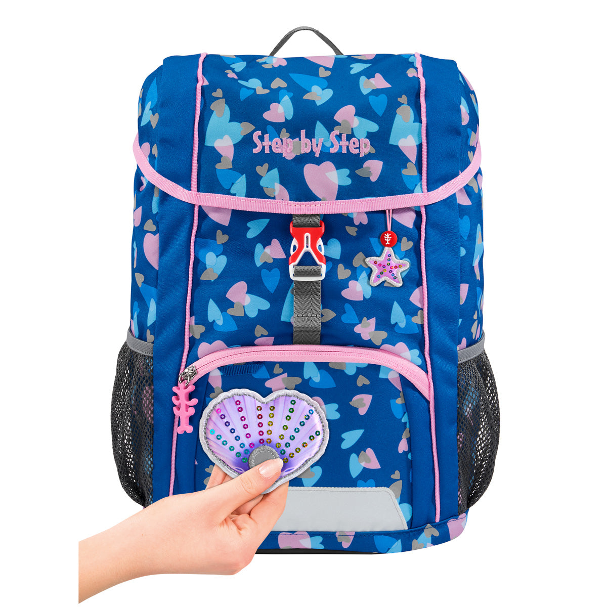 Kinderrucksack, KID REFLECT Seashell Pearl 3-teilig, 13 l