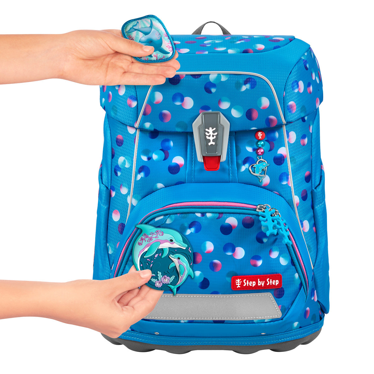 Schulranzen-Set FIT Dolphin Finja, 6-teilig