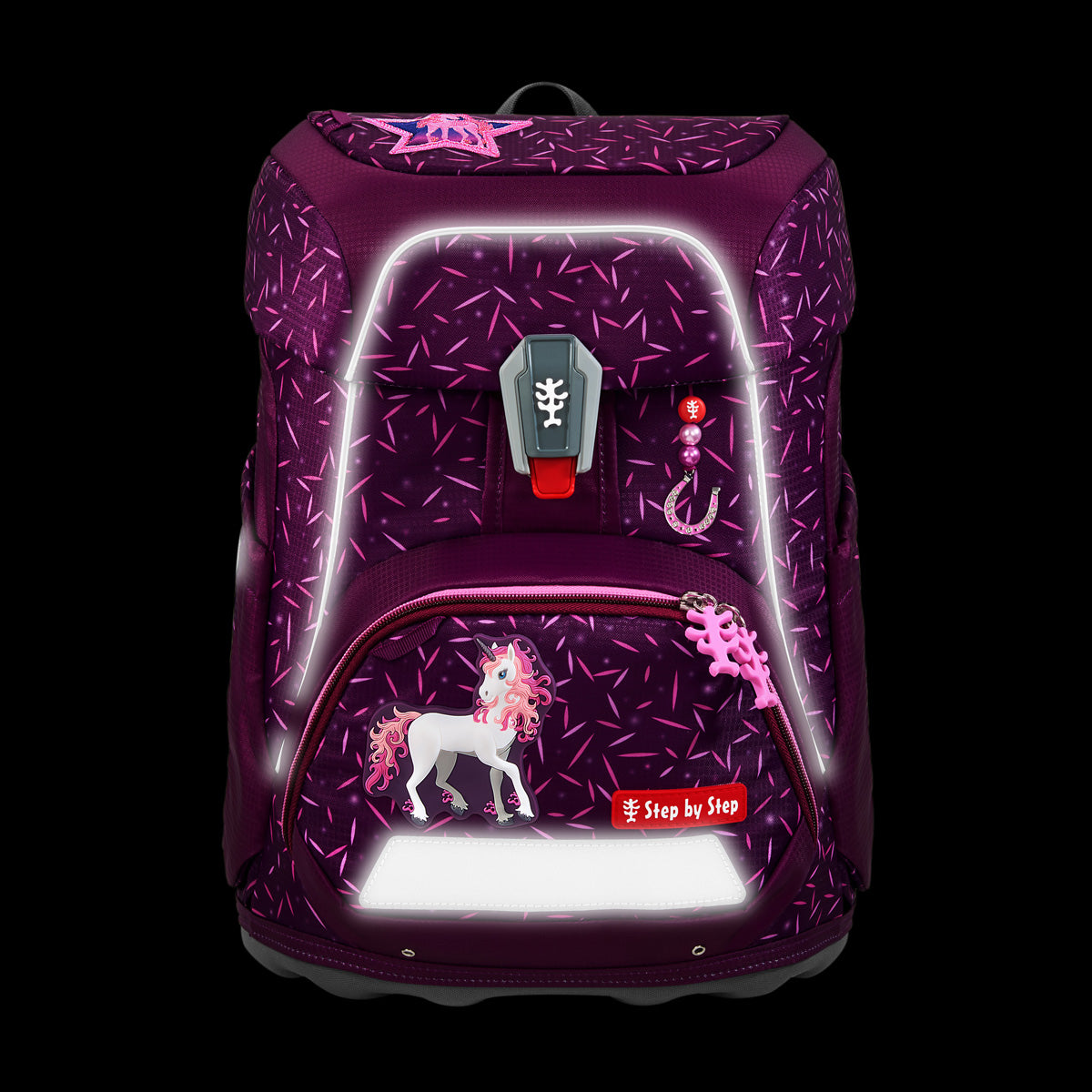 Schulranzen-Set FIT Pretty Unicorn Nuala, 6-teilig