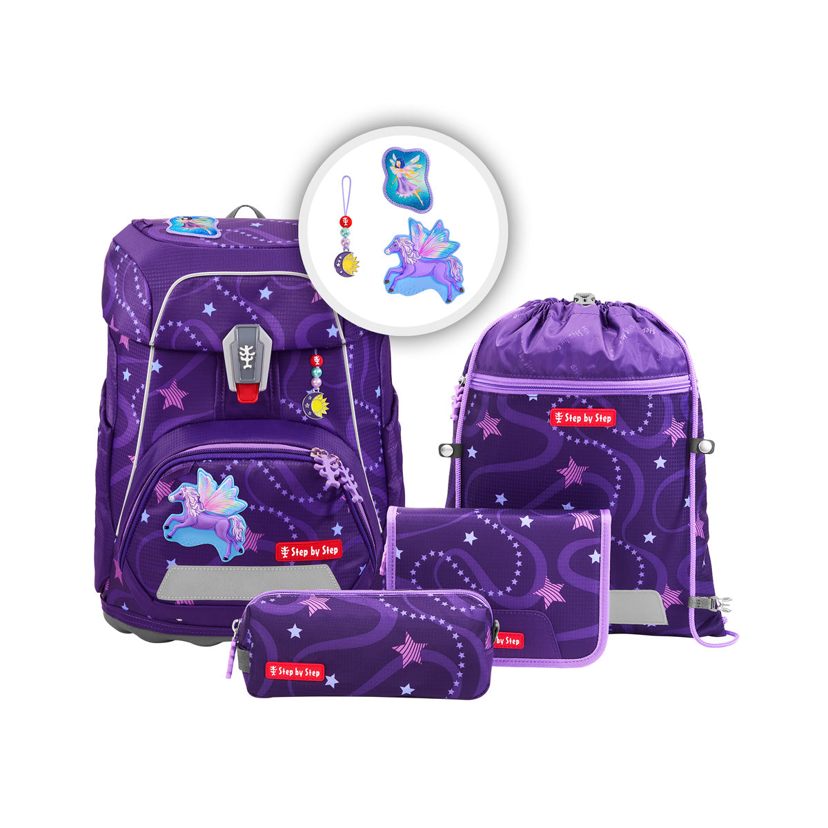 Schulranzen-Set FIT Pegasus Emily, 5-teilig