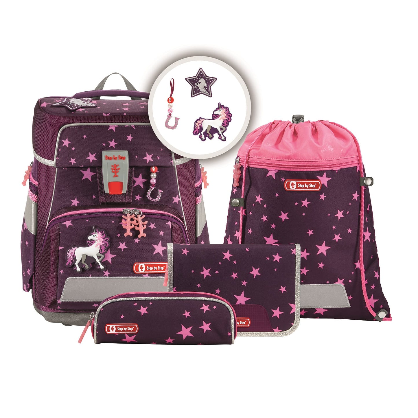 Schulranzen-Set SPACE Unicorn Nuala 5-teilig