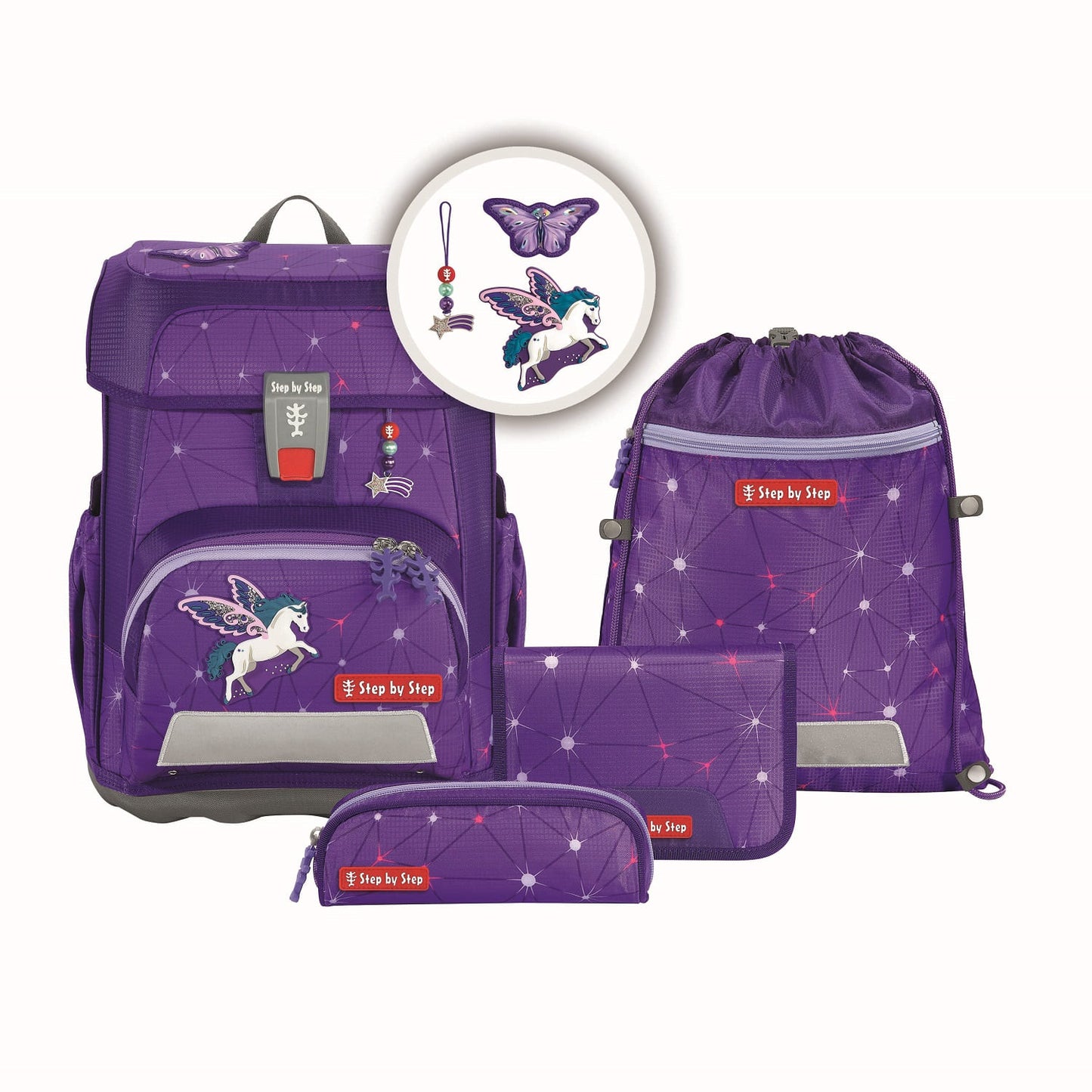 Schulranzen-Set CLOUD Dreamy Pegasus Shadow 5-teilig