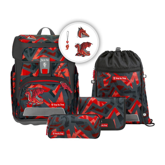 Schulranzen-Set CLOUD Dragon Firo 5-teilig