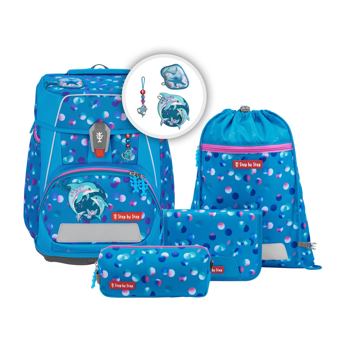 Schulranzen-Set SPACE Dolphin Finja, 5-teilig