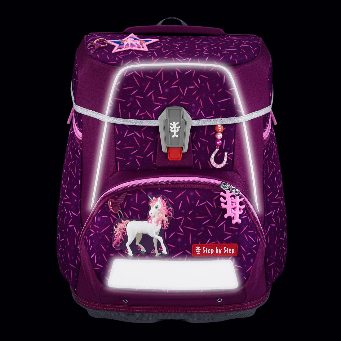 Schulranzen-Set SPACE Pretty Unicorn Nuala, 5-teilig