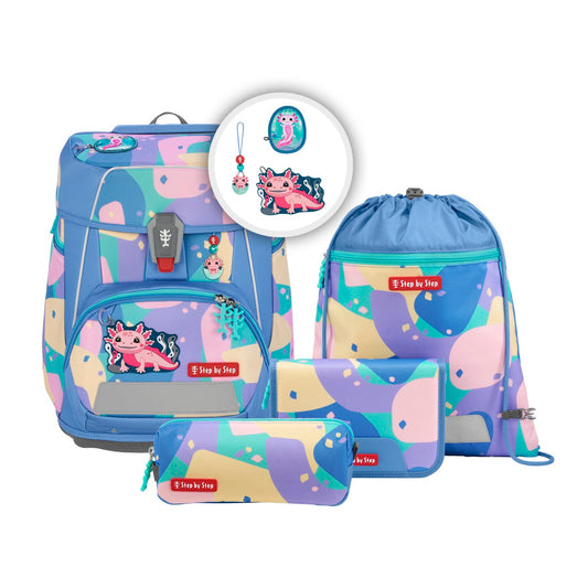 Schulranzen-Set SPACE Axolotl Sally, 5-teilig