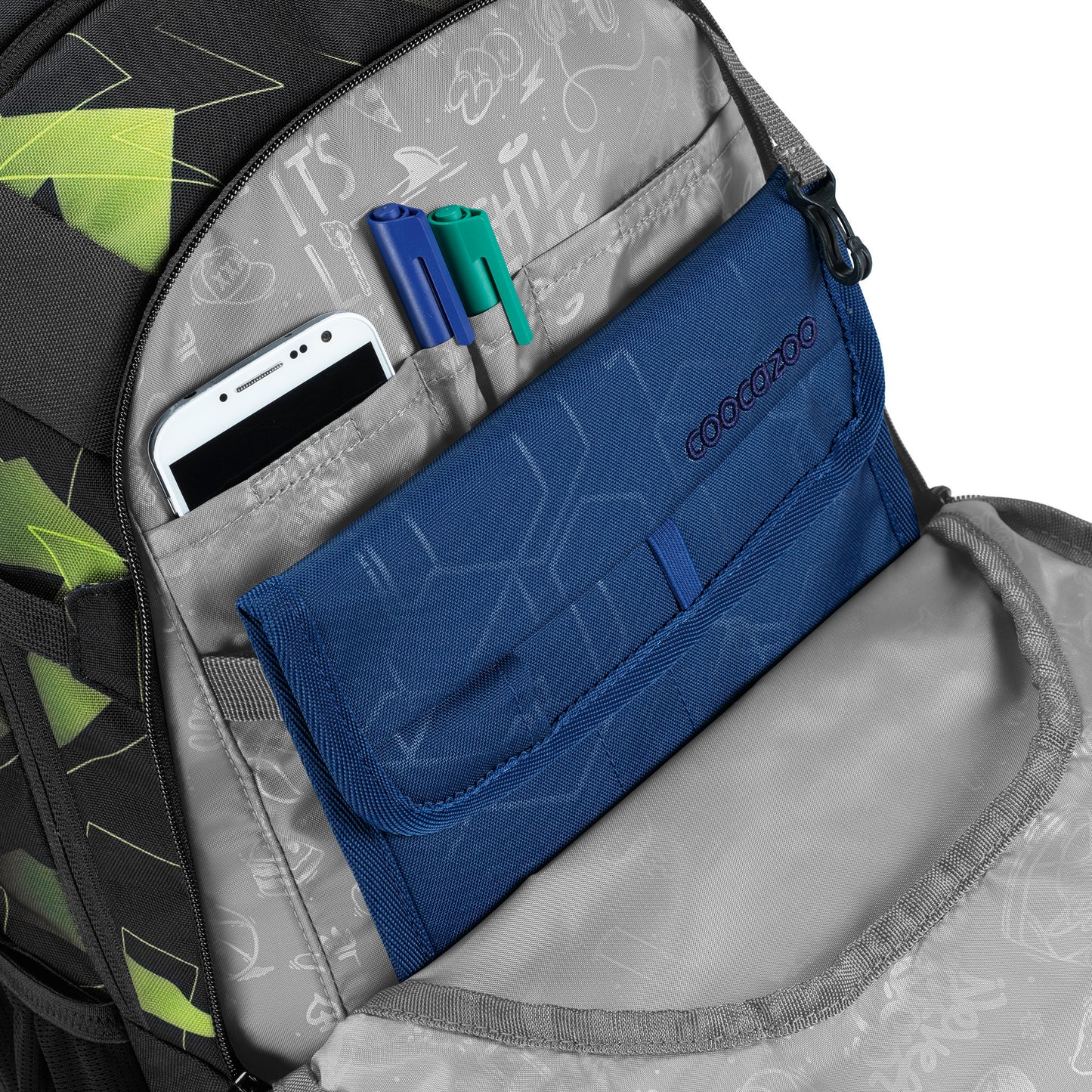Schulrucksack-Set MATE Lime Flash 3-teilig